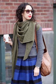 Lenna Peterson Military blanket scarf seattle street style fashion it's my darlin'