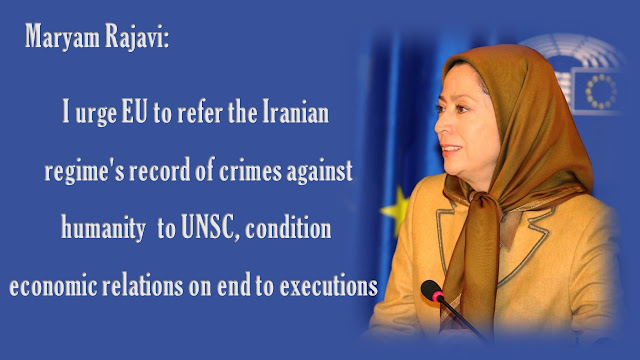 Maryam Rajavi addresses an EP conference,"Iran: Wave of Executions; #EU Policy" – Dec. 7,2016