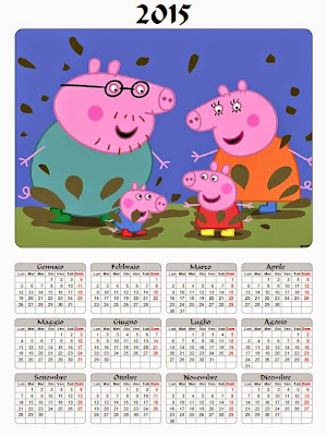 Calendario 2015 annuale duemilaquindici peppa pig