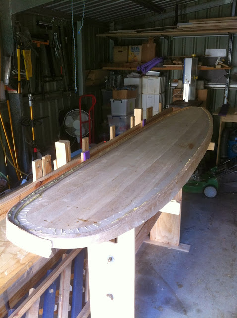 wood surfboard