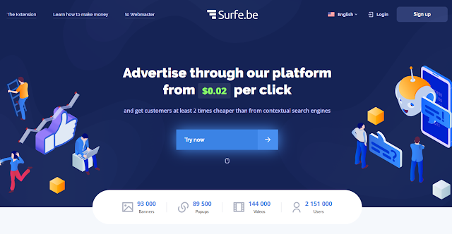 surfe.be, online advertising, browser extension, earn money online, surfe.be affiliate program and earnings,