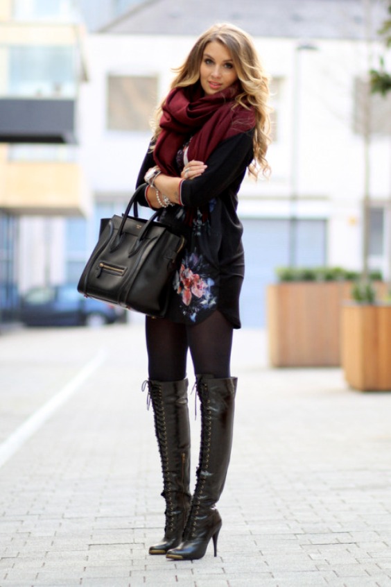 Beautiful woman wearing boots