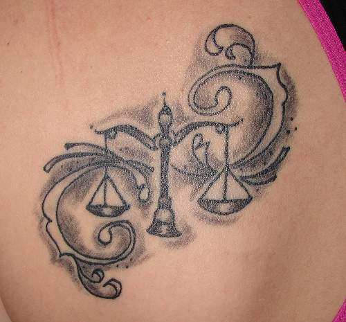 Libra zodiac tattoo