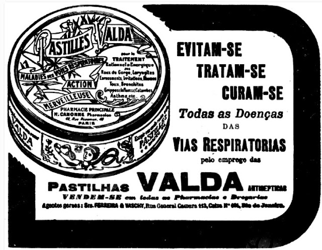 Propaganda das Pastilhas Valda em 1918