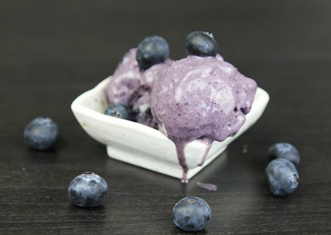 Aquafaba Blueberry Ice Cream