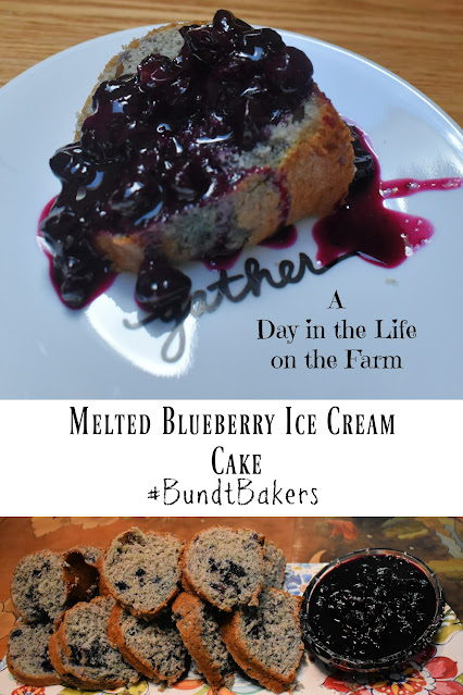 Melted Blueberry Ice Cream Cake pin