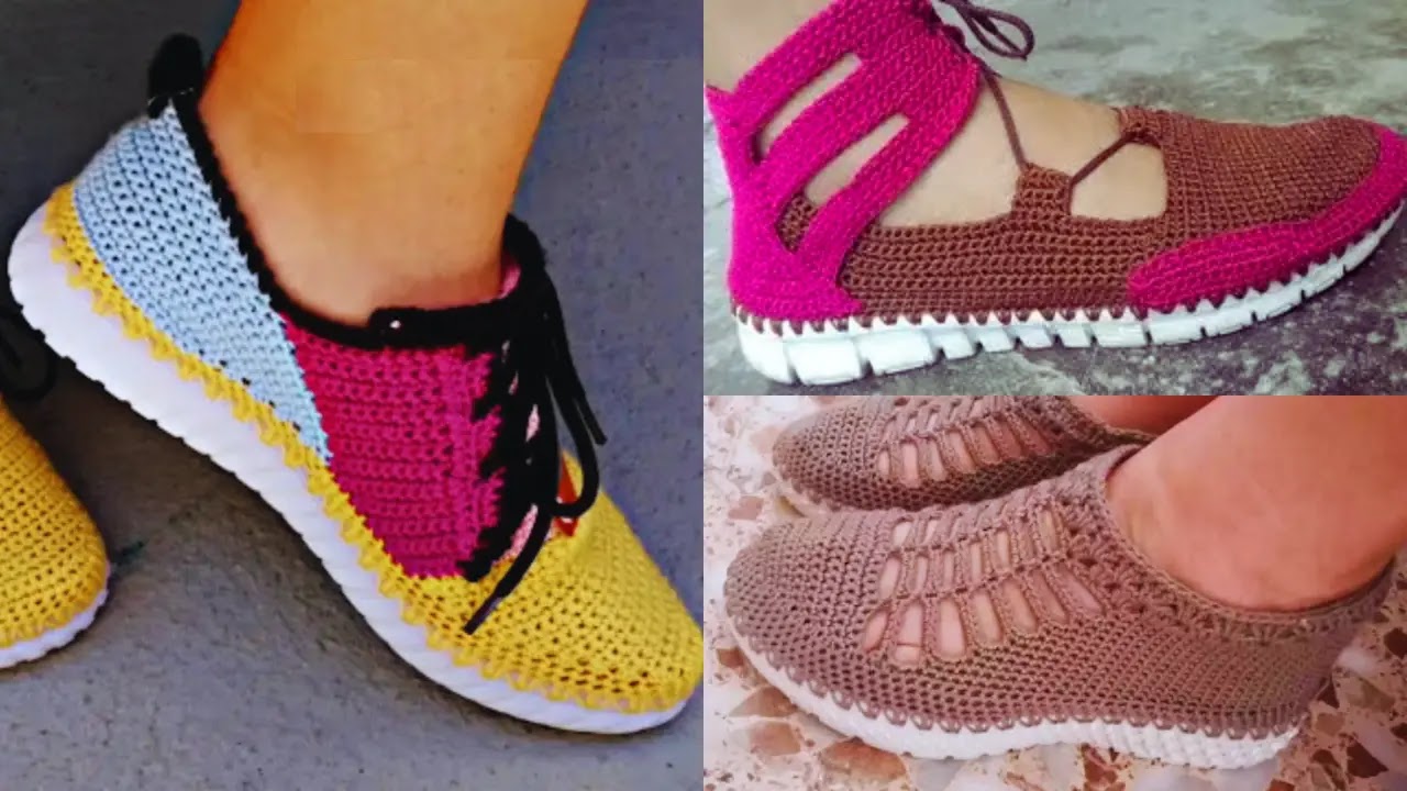 zapatos tejidos a crochet que revolucionarán tu cómodidad y estilo deportivo 👟