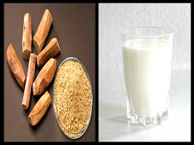 Milk and Sandalwood powder - removes tan