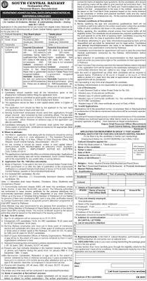 South Central Railway, Secunderabad,Recruitment