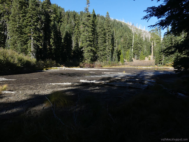 high pond above Granite Lakes, partly dried out