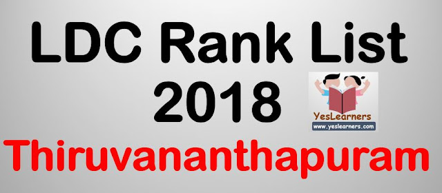 LDC Rank List 2018 - Thiruvananthaputam