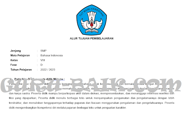 gambar contoh ATP bahasa indonesia kelas 8 terbaru