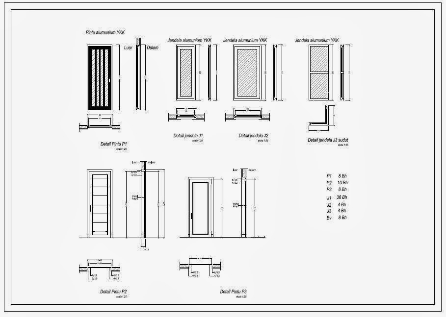 BELAJAR SOLIDWORKS Jasa Gambar Kerja Detail Pintu Autocad 