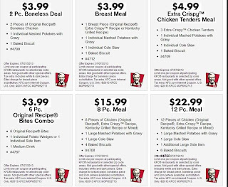 kfc printable coupons