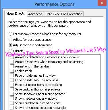 Windows 8 Tips: System Speed up Windows 8 Use 5 Ways  