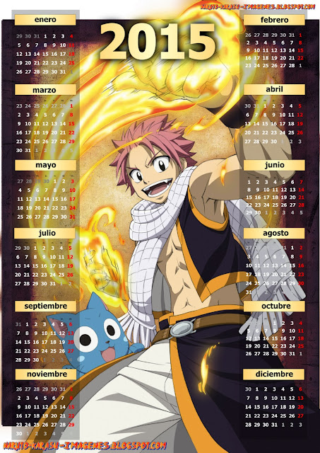 calendario fairy tail 2015