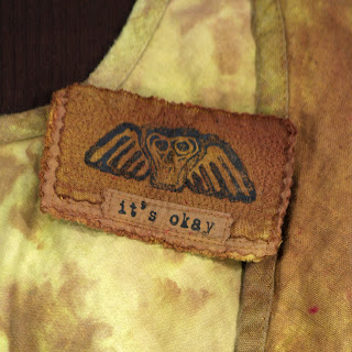 it's okay - linen brooch from secret lentil - hand made and dyed