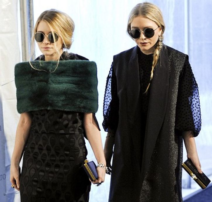 Twenty four year old mega wealthy posers MaryKate and Ashley Olsen showed