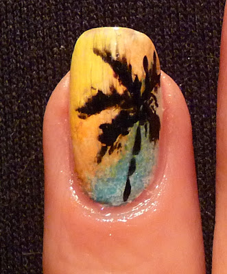 hawai manicure, manicure, wspomnienie lata, Golden Rose Fantastic Nail Lacquer, Golden Rose Paris Nail Lacquer, Sally Hansen, NYC, letnie paznokcie, Eveline, 