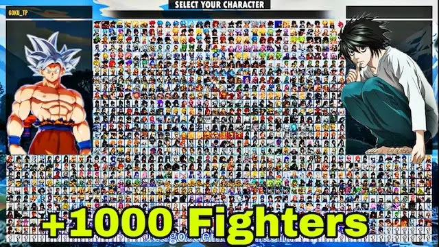 jogo mugen com 900 personagens de anime para celular