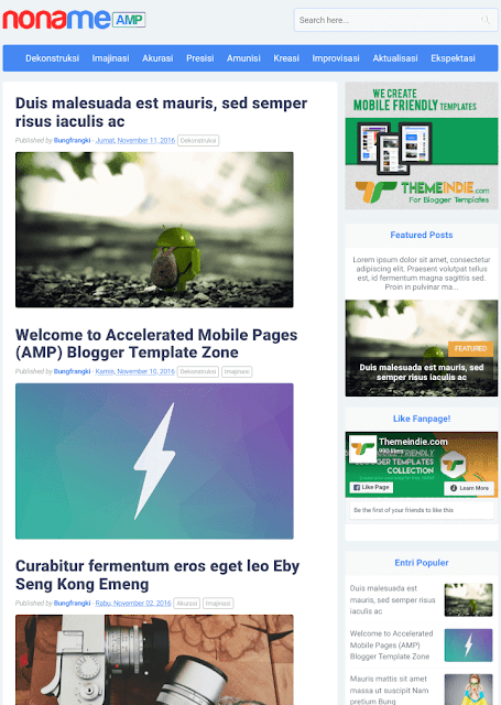 Most Download  AMP Blogger Templates of 2020