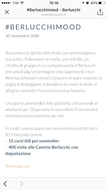 esempio di contest su instragram: BerlucchiMood