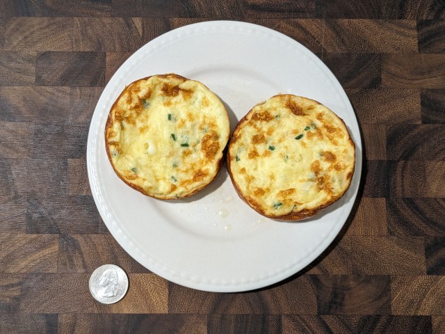 Top-down view of Trader Joe's Egg Frittata on a plate.