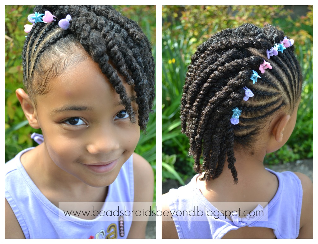 Hairstyle and Care Tips: Side Cornrows with Two Strand Twists
