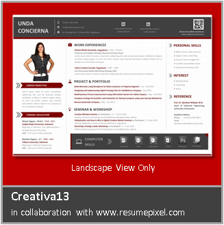 Desain CV Kreatif: Contoh CV Kreatif Profesional  Creativa13