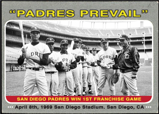 WHEN TOPPS HAD (BASE)BALLS!: HIGHLIGHTS OF THE 1970'S (ish): THE PADRES  PLAY THEIR FIRST GAME