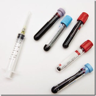 blood test tubes