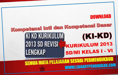 Download Kompetensi Inti dan Kompetensi Dasar  Download Kompetensi Inti dan Kompetensi Dasar (KI-KD) K-13 SD/MI Kelas I - VI Semua Mata Pelajaran Sesuai Permendikbud