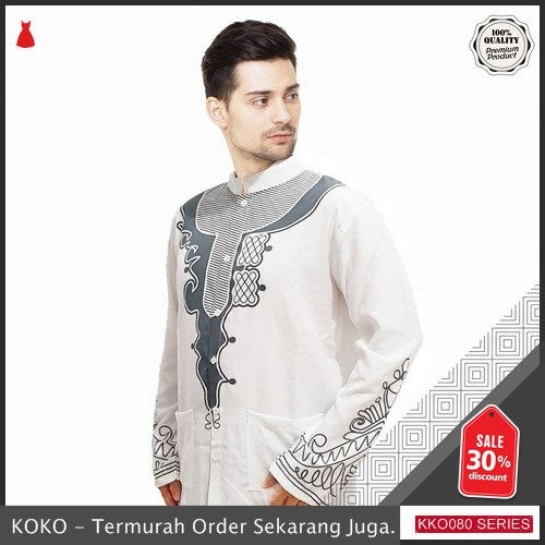 KKO80 RJF456 Baju Koko Pria Printing Lengan Panjang Berkualitas BMGShop