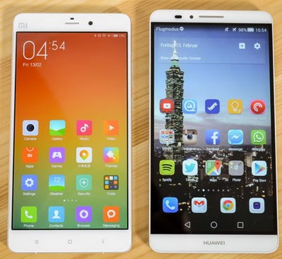 Perbandingan Huawei Ascend Mate 7 vs. Xiaomi Mi Note