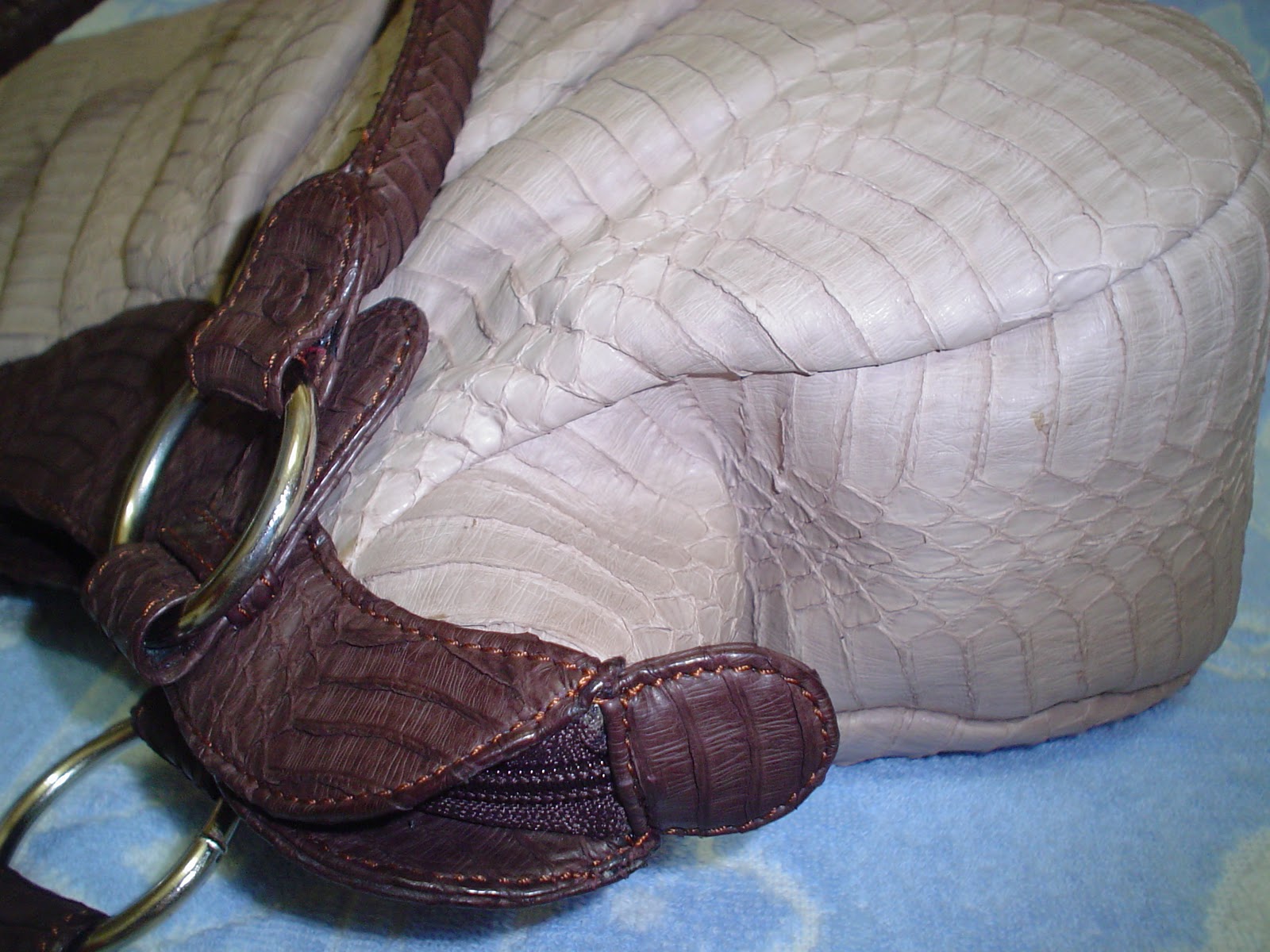Dompet Handbag tas Tali Pinggang dari Kulit Ular 