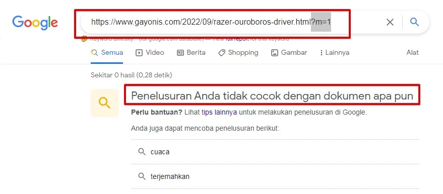 Penelusuran Anda tidak cocok dengan dokumen apa pun