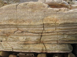 Geological formation of rock found in East Halmahera Island Beach, Indonesia