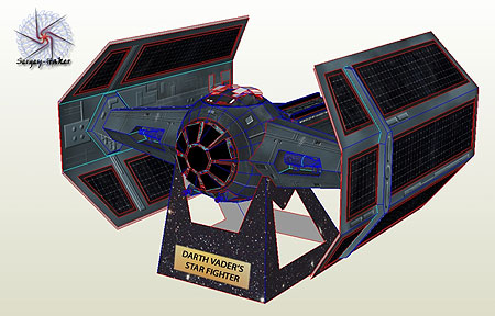 Darth Vader Tie Fighter Papercraft