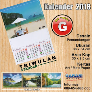 Kalender Pemandangan Pantai 2018 Triwulan, Kalender Triwulan, Bikin Kalender triwulan, cetak kalender triwulan 2018,  