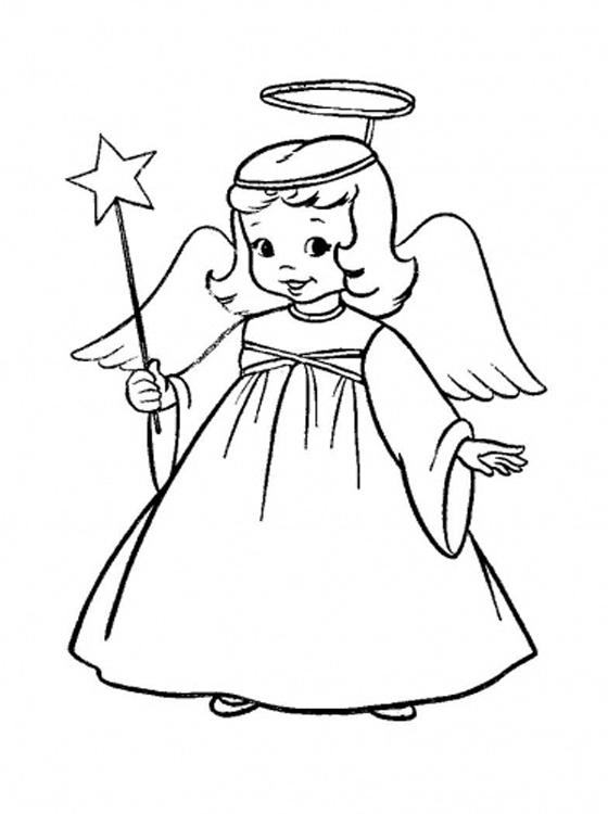 Kids Page: Angel Coloring Pages