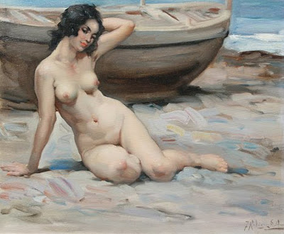 Francisco Rodriguez Clement,  Artistic Nude, Portrait arts, Nude Art, Human Study, Nude by Francisco Rodriguez Clement, Painter Francisco Rodriguez Clement