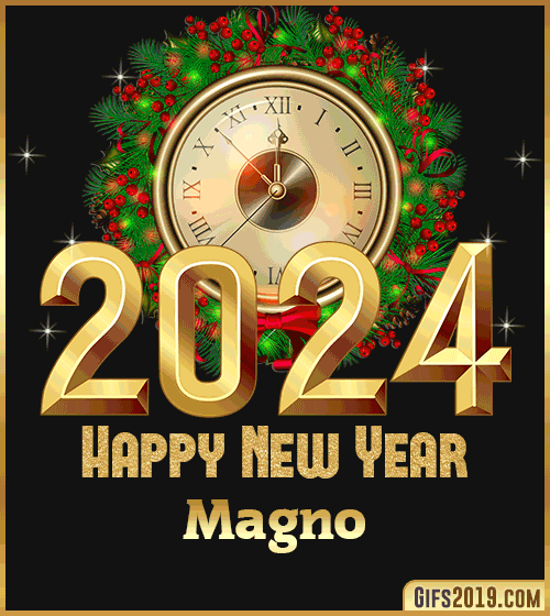 Gif wishes Happy New Year 2024 Magno