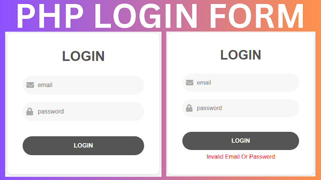 Login Form In PHP With MySQL DataBase