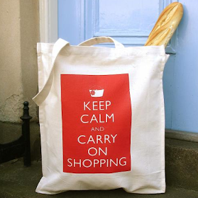 Keep Calm and Carry On Shopping tote bag