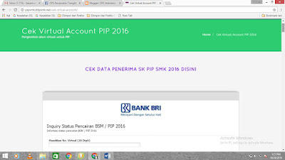 Cara Mudah Cek Virtual Account Penerima BSM/PIP 2016