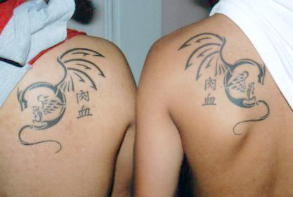 Matching Tattoos on Boyfriend   Girlfriend Matching Tattoos   Love  Life And Relationships