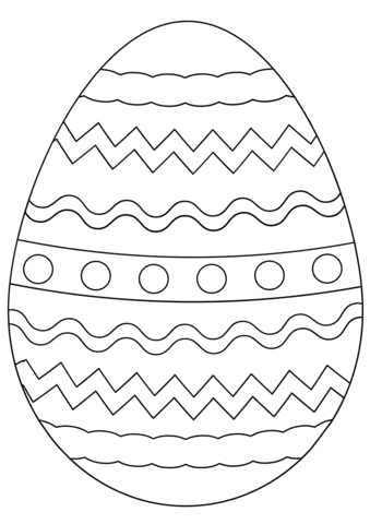 Easter Egg Coloring Page Free