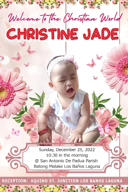 Editable Baptismal Invitation Template