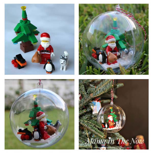 How to make a LEGO christmas minifig ball ornament