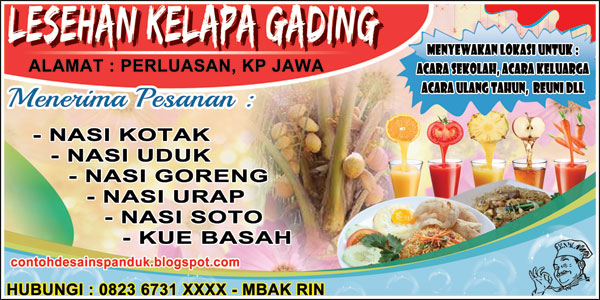 Spanduk Warung Lesehan Kelapa Gading  Contoh Desain Spanduk